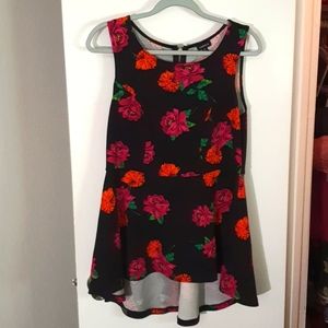 Torrid Black Floral Tank top